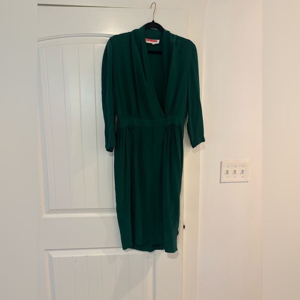 Chic Long Sleeve Green Dress